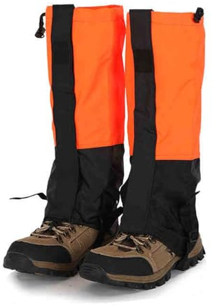 MNDAA Leg Gaiters,Kids Snow Gaiters,Outdoor Activity Leg Gaiters,Adjustable Snow Gaiters,for Mountain Snow Hiking Skiing Walking Climbing(Orange1)
