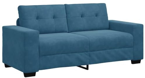 vidaXL Zweisitzer-Sofa Blau 180x77x82 cm Samt