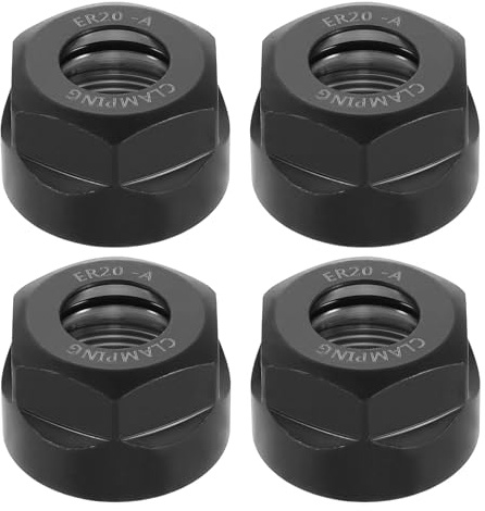 QUARKZMAN 4 Pezzi Dado Di Serraggio ER20A(M25 Per Mandrino | Fresatrice CNC Tornio