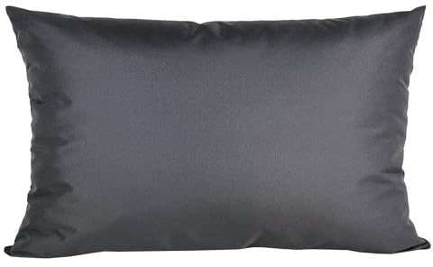 JACK 40x60cm Outdoor Lounge Kissen Dekokissen inkl. XXL-Füllung Wasserabweisend Sitzkissen Garten Stuhl Lotus Effekt, Farbe:Anthrazit