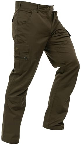 La Chasse® Leichte Funktionshose Venlo Jagdhose Herren Oliv wasserabweisend Jägerhose mit Baumwolle robuster Stoff von Oefele Wanderhose (DE/NL/SE/PL, Numerisch, 54, Regular, Regular, Oliv (Grün))