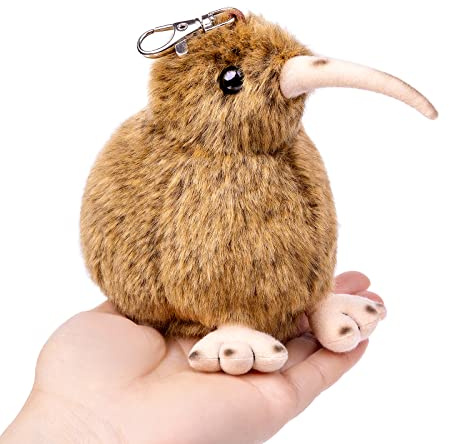 RLOMUTE Keychain Kiwi Plush Toy Bag Pendant Funny Super Soft Cute Baby Cuddly for Birthday Party Companions Car Home Decor Collectible Gift for kids Boys Girls Christmas