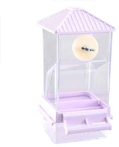 Distributeur automatique de nourriture transparent pour perroquets avec grande capacité