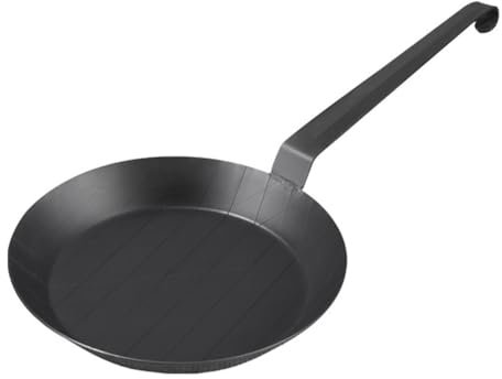 NQYZZFA Padella Per Bistecche in Acciaio Al Carbonio - Ideale Per Rosolare E Rosolare La Carne - Naturalmente Antiaderente - Piano Cottura A Induzione, Fornello A Gas, Padella Speciale,23cm