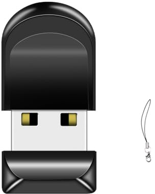 Wzxksoac Mini Memoria USB Negra, Resistente Al Agua, de Alta Velocidad, 64 GB, Portátil, para PC.