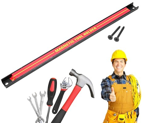 Barra magnetica per attrezzi, barra degli strumenti magnetica,Porta utensili da parete di grande capacità - Barra in metallo per officina, casa, organizer per attrezzi per riparazioni