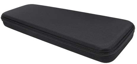 Alomejor Étui de Transport Rigide pour Clavier sans Fil, Coque Antichoc, Doublure Douce pour MX Keys S Advanced, Sac de Clavier Portable pour Voyage, Noir Gris, Idéal pour Les Utilisateurs