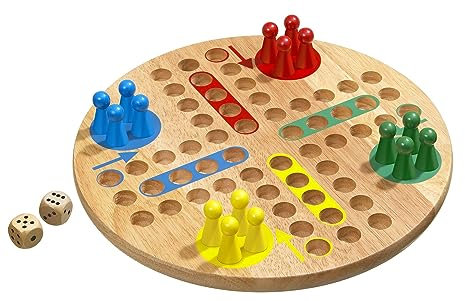 Philos 3303 - Würfelspiel, Ludo, groß, mit Spielfiguren und Würfel