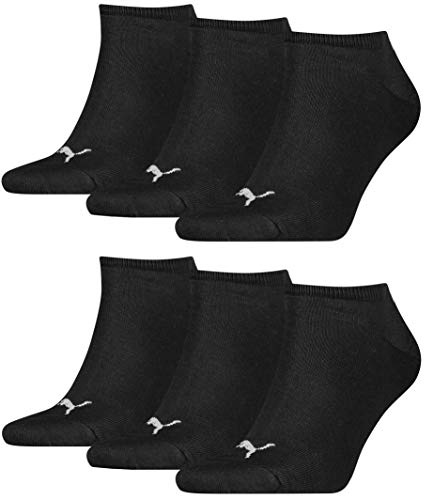 Puma Unisex Invisible Sneaker Knöchelsocken, 6er Pack, Unisex-Erwachsene, Schwarz, 43-46