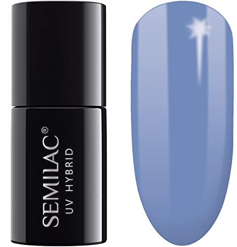 SEMILAC Gel Nail Polish 013 Indigo - Full Coverage Gel Polish - Soak Off Easy To Use LED/UV Nail Lamp - Long Lasting Manicure and Pedicure up to 3 weeks