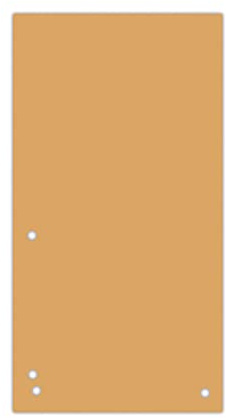 DONAU DONAU 100er Pack Trennstreifen/Farbe: Orange / 1/3 A4 aus 190 g/m² Recycling-Karton/ 4-fach Lochung/ 23,5 x 10,5 cm/Gelocht/Trennblätter Ordner Register Trennlaschen/Made in EU