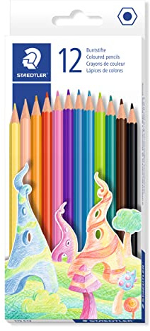 STAEDTLER 175 C12 Wood-Free Coloured Pencils - Box of 12 Assorted Colours