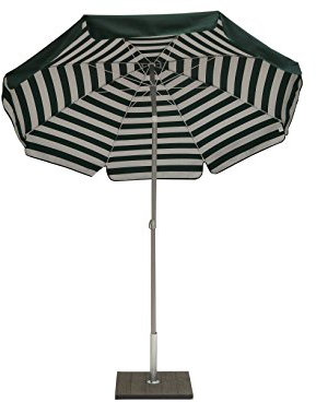 Maffei Art 181 Venezia ombrellone Rotondo Cotone Duplex Diametro cm 200. Made in Italy. Colore Verde/Riga Verde