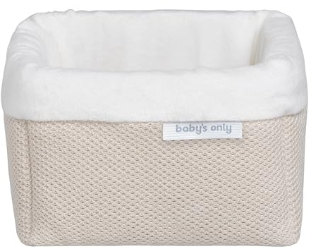 Baby's Only - Körbchen Classic - Wickeltisch Organizer - Gestrickte Aufbewahrungsbox für Kinderzimmer - 18x18x18 cm - Sand