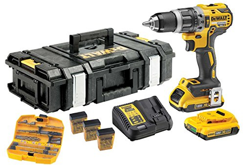 DeWalt DCD796D2KX-QW DCK796D2KX-QW Schlagbohrschr.-Set 18V 2,0(BL) mit Zub, 460 W, 18 V, schwarz/gelb