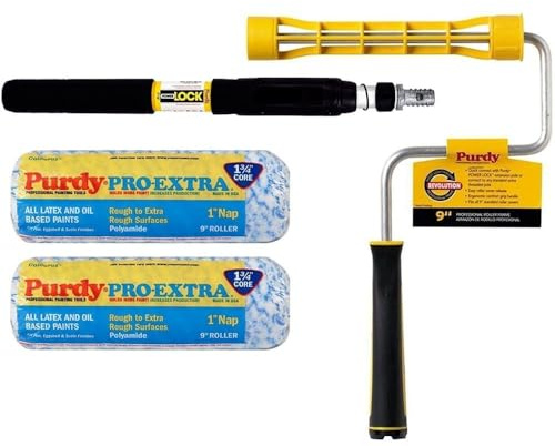 Purdy Colossus 4pce Complete Roller System Kit 9 Rollers Revolution Frame + Pole