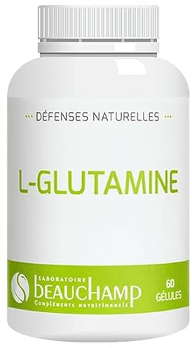 Laboratoire Beauchamp - Complément alimentaire L-GLUTAMINE - 60 gélules - Acide aminé important au corps - Maintien de la paroi intestinale - Développé en France