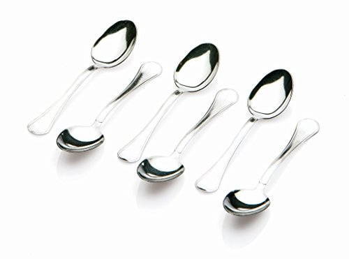 Tredoni 6 Original kleine Zucker- und Espressolöffel – italienisches Edelstahl-Besteck (6)