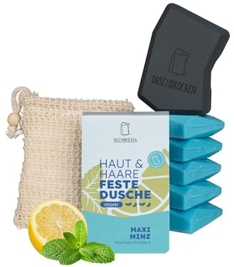 Duschbrocken 5er-Set Duschseife mit Verpackung [2in1] Festes Shampoo, 500g