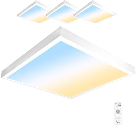 Xtend EcoLight 4x LED Panel 60x60 3CCT 3000K-4000K-6000K 40W dimmbar TUYA Fernbedienung Steck-Aufbaurahmen PLs3.0