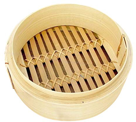 Panier vapeur en bambou pour cuisine asiatique - 23,1 cm