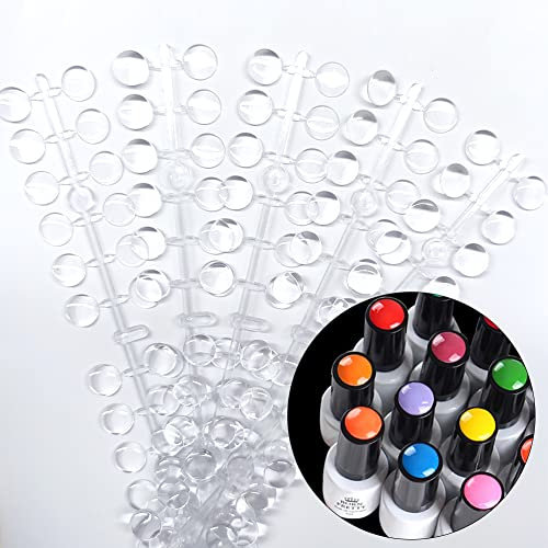 Display Unghie Finte, Display a Colori per Unghie, 120 Pezzi Unghie Finte per Espositore, Campioni per Unghie, Nail Art Display Grafico, Suggerimenti per Display per Nail Art, con Adesivo Autoadesivo