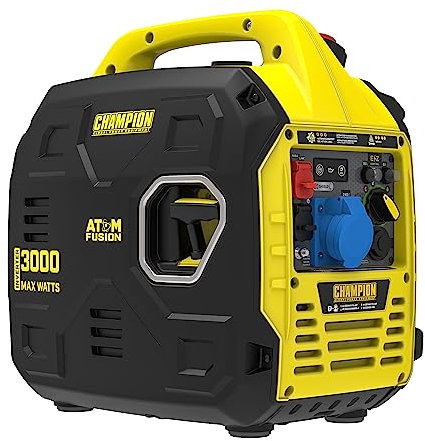 Champion Power Equipment's Atom Fusion 3000 Watt Portable Petrol Inverter Generator: The Super Lightweight, Ultra-Quiet Inverter Generator for Clean and Reliable Power Anywhere