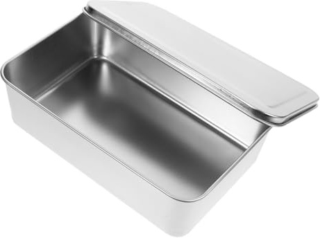 Luxshiny Boîte à Pain Acier Inoxydable Avec Couvercle Moule Antiadhésif Pour Cuisson De Pain Et Gâteaux Résistant Et