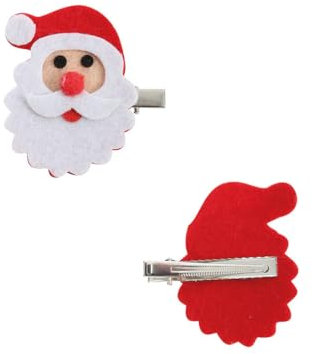 KarnevalsTeufel Haarspange Weihnachten Haarclip Schleife Nikolaus Schneemann Haarklammer Wichtelgeschenk (Nikolaus)