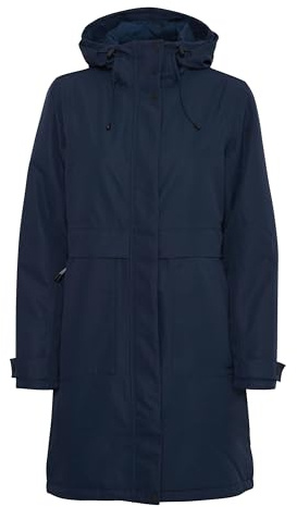 NORTH BEND NBMalika Damen Parka wasserdicht winddicht atmungsaktiv Winterjacke mit Wassersäule 8000mm W-PRO Wetterschutzsystem, Größe:44, Farbe:Navy Blazer (2048)