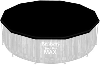 Bestway® Ersatzteil Abdeckplane (schwarz) für Power Steel und Steel Pro MAX Pools Ø 366 cm, rund