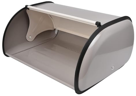 Ejoyous Panera con Tapa Enrollable, Contenedor de Almacenamiento para Pan y Productos Horneados, Organizador de Cocina para Bollos