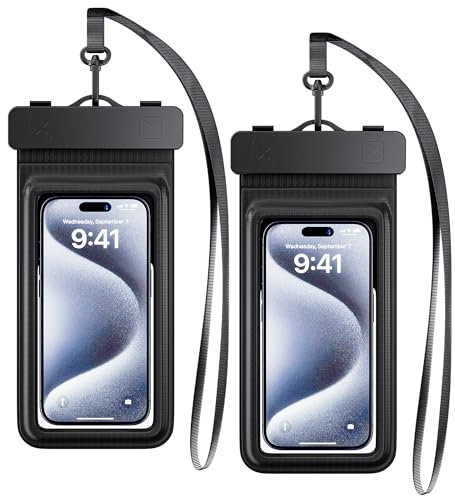 TUSEASY wasserdichte Handyhülle 2 Stück, IPX8 Unterwasser Handytasche Wasserdicht, Wasserfeste Handy Hülle für iPhone 15 14 13 12 11 Pro Max Plus Samsung Xiaomi bis zu 7 Zoll, Urlaub Zubehör
