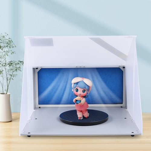 OUKANING Airbrush Absauganlage 3m³/min - Portable Lackierkabine Kit Tragbare Lackierkabine mit großer Kapazität Absauganlage Absaugleistung als Zubehör und Lackierkabine für Airbrush Modellbau