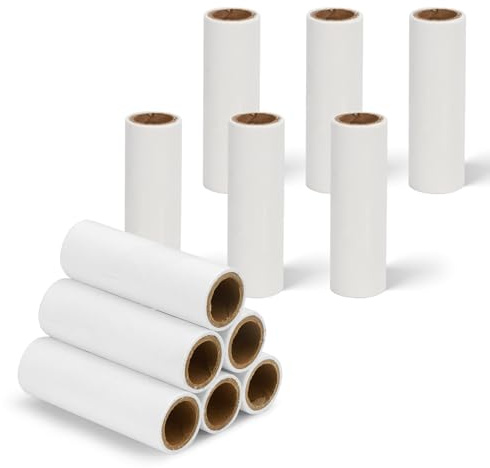 LELE LIFE 360 Blatt Nachfüllpackungen für Mini-Fusselrolle, extra klebrige Blätter für Reisen, tragbare kleine Fusselrolle, Katze, Hund, Tierhaarentferner, 12 Rollen