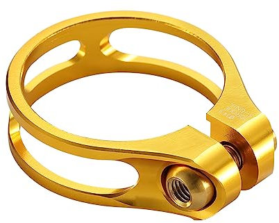 Sattelklemme Fahrrad Sattelstütze Klemme Aluminium Legierung Radfahren Sattel Sattelstütze Klemme for 27,2/30,8/31,6mm Bik Sattelstütze schloss Teile Schnellspanner SattelstüTze (Color : Golden Golde