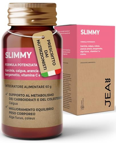 JEA SLIMMY - Brucia Grassi Potenti Veloci con Formula Innovativa con Garcinia Cambogia - Drenante Forte Dimagrante ad Alto Dosaggio