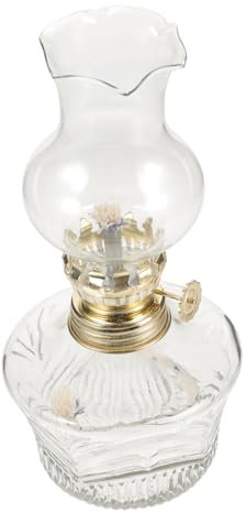RORPOIR 1satz Vintage Kerosinlampe Aus Glas Mit Klarem Lampenschirm Tragbare Öllampe Für Innenbereich Romantische Dekoration Für Hochzeiten Und Veranstaltungen Geeignet Für Balkon Und Garten