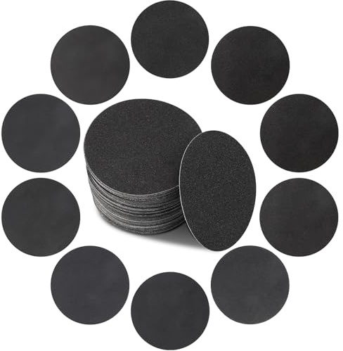 STEBRUAM 50 Stück Schleifpapier 150mm Klett Nass und Trocken für Exzenter | 60 80 100 120 150 180 220 240 320 400 Körnung No Loch 6 Zoll Profi Siliciumcarbid Schleifscheiben für Metall und Auto