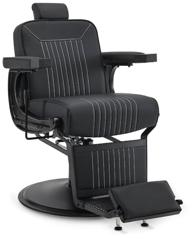 Barberpub Silla de peluquería 3822 (negro)