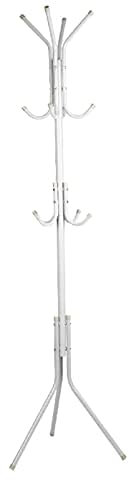 Coat Stand with 12 Hooks Coat Rack 3 Tier Freestanding Metal Hanger hat stand Multifunctional Handbag Jacket Umbrella Hanging Organiser for Homes Office Entryway Hallway White 175CM