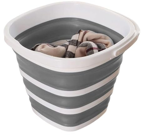 Cubo Plegable Cuadrado | Bañera de Limpieza Cuadrada Plegable de 10 L, Bañera Rectangular Plegable, Cubo de Fregona Plegable, Pote de Agua Exterior Pequeño voluminoso, Cubo de Agua