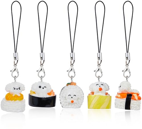 BEEFLYING Phone Charms Aesthetic Y2K Cute Resin Ocean Animals Charm Straps Cell Phone Pendants Accessories for Bag Keychain Camera Wallet