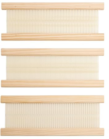 WILLOWDALE 3pcs Weaving Heddle Shed Stick for Weaving Loom Kit, 12 Inches Heddle with 45/60/75 Sticks, Weaving Tool Frame Loom Accessories Arts & Crafts Supplies