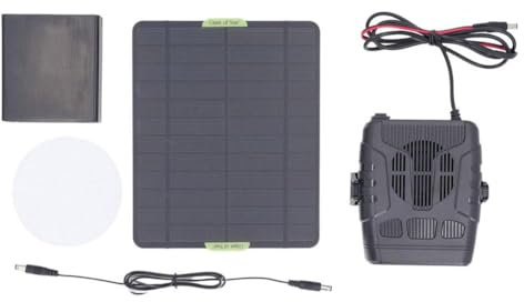 Solarpanel-Heizungs-Set, 20 W, einzelner Hühnerstall, Heizung, Silikon, tragbares Batteriefach mit USB für Ladegerätausgang