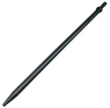 Pneumatic Point Tip Chisel, 0.498 Shank,18 Long, Heat-Treated Cr-Mo Steel, Long Air Hammer Bit for Precision Breaking