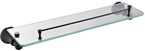 BTZHY Toallero de Bronce frotado con Aceite, Soporte para Barra de Toalla, toallero Multifuncional de Pared para baño, herrajes para baño/Estante de Vidrio Simple, el Nuevo