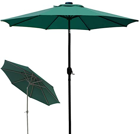 LSLYTQ 1PCS Umbrella Round Tilting, Garden ParasolWith Crank Handle, 8 Ribs, Sun Protection, Protection Windproof, For Backyard Pool Balcony Deck, Table Umbrella good