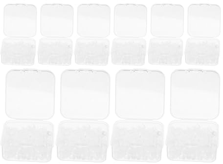 CLISPEED 10 Caja Tapones Transparentes para Pendientes de Silicona de Cajas con Cierres Suaves y Seguros para Aretes de Gancho y Aros Protectores Cómodos y Resistentes para Uso Diario