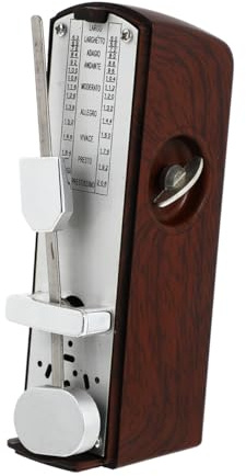 Ciieeo Mechanisches Metronom für Klavier und Zither und Metall Tragbares Metronom Mechanisch Leicht zu Bedienen für Anfänger und Musikalische Übungszwecke
